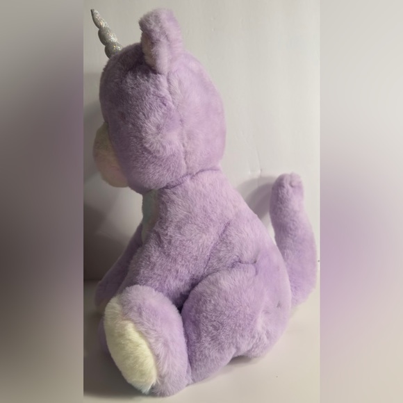 FAO Schwarz Glow Brights Kittycorn Plush Lights Sounds Purple Unicorn Cat Purrs - Picture 4 of 7